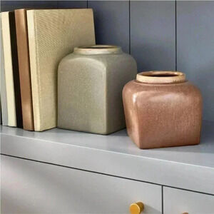 NWT STUDIO MCGEE Modern Brown Ceramic Vase